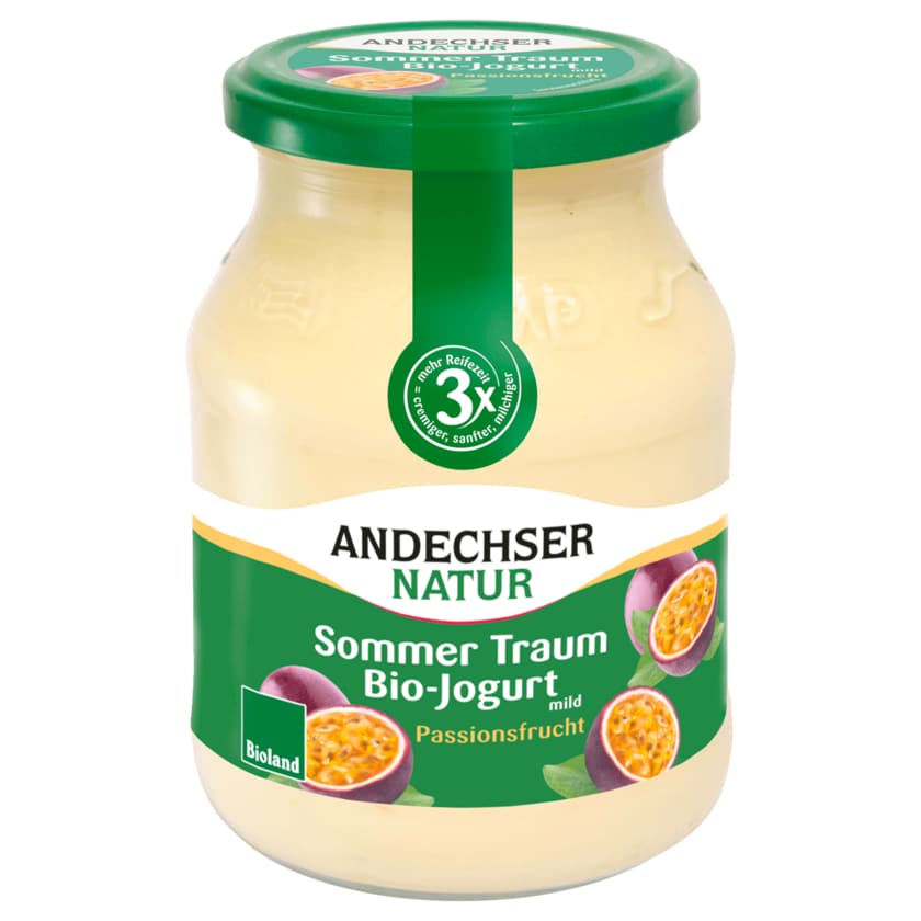 Andechser Natur Bio-Jogurt mild Sommer Traum Passionsfrucht 500g
